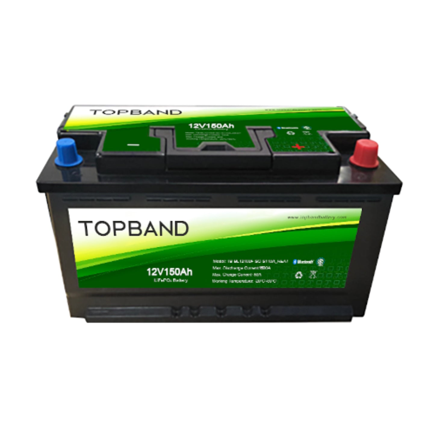 Topband B Series 12.8V Lithium/LifePO4 Battery With Bluetooth And Heater