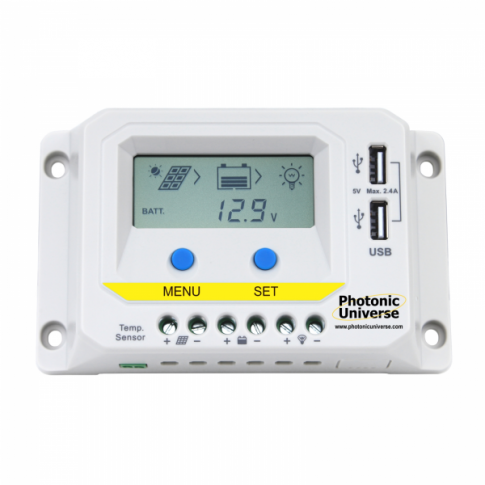 10A 12V/24V Solar Charge Controller / Regulator With LCD Display and Powerful Dual USB Output (2.4A)