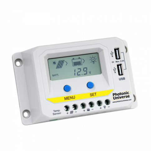 10A 12V/24V Solar Charge Controller / Regulator With LCD Display and Powerful Dual USB Output (2.4A)