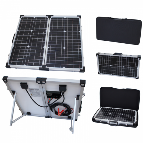 60W 12V Folding Solar Charging Kit for Motorhome, Caravan, Boat or Any Other 12V System