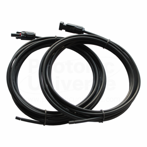 Pair of 5m Single Core Extension Cable Leads 6.0mm for Solar Panels and Solar Charging Kits
