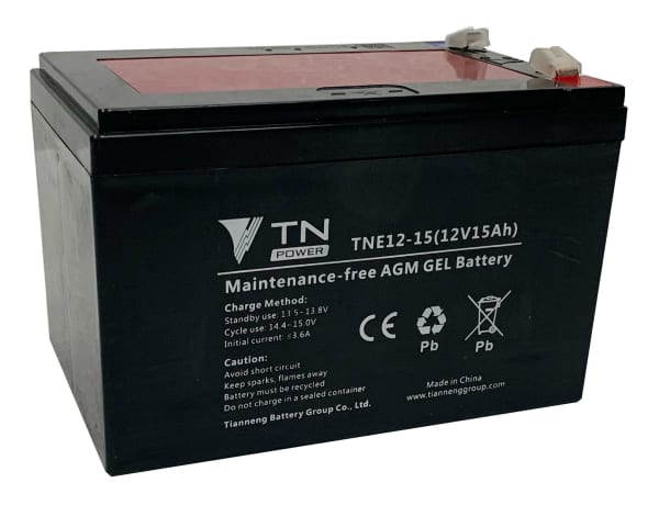 TN Power AGM 12V 15Ah Deep Cycle Battery – Power To Survive