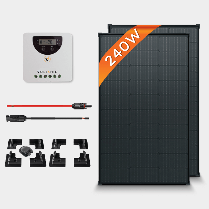 Voltanic Compact Power 240W 12V Solar Panel Kit