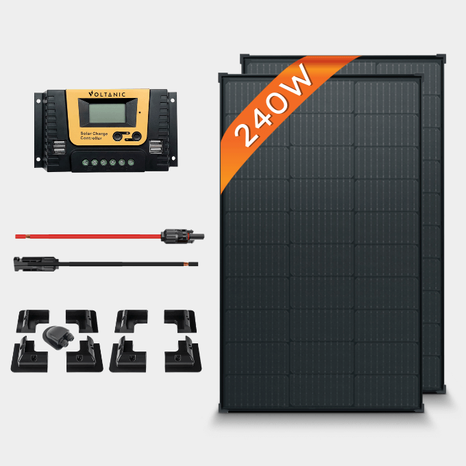 Voltanic Compact Power 240W 12V Solar Panel Kit