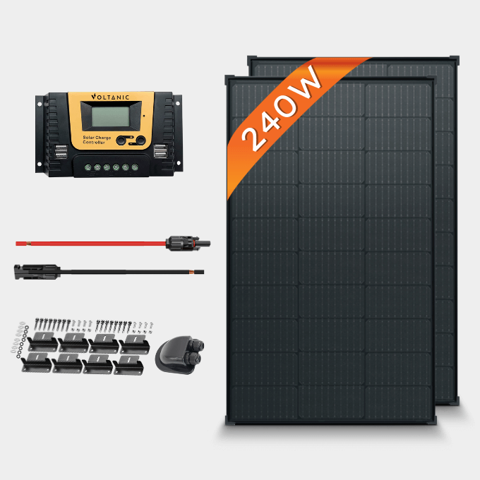 Voltanic Compact Power 240W 12V Solar Panel Kit