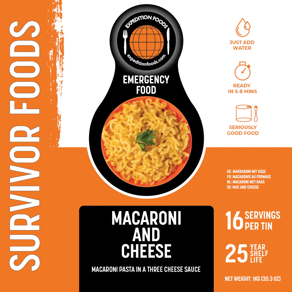 25-Year Survival Tin - Macaroni and Cheese | Expedition Foods