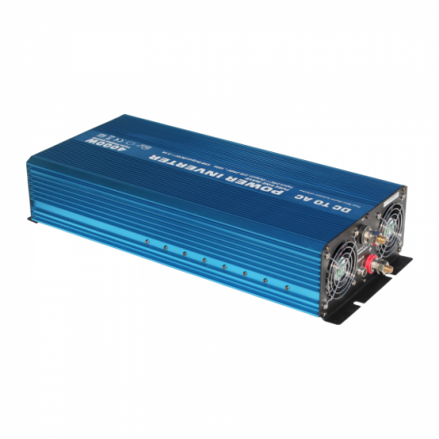 4000W 24V Pure Sine Wave Power Inverter 230V AC Output (UK Sockets), With Remote on/off Switch