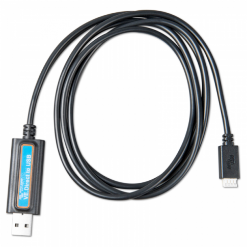 Victron Energy VE.Direct to USB Interface Cable - for monitoring a Victron MPPT Solar Charge Controller / Compatible Device via PC Software