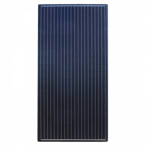 160W Black Reinforced Semi-Flexible Solar Panel with Round Rear Junction Box, 3m cable & a Durable ETFE Coating