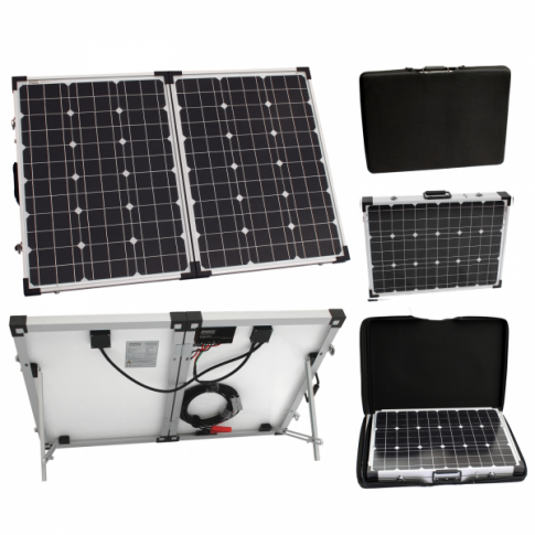 100W 12V Folding Solar Charging Kit for Motorhome, Caravan, Boat or Any Other 12V System
