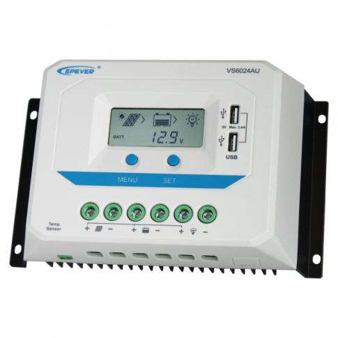 60A 12V/24V Solar Charge Controller / Regulator With LCD Display and Powerful Dual USB Output (2.4A)