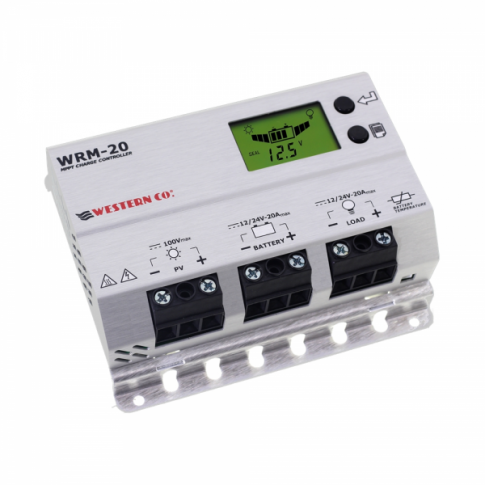 20A 12V/24V MPPT Solar Charge Controller With LCD Display for Vehicles, Boats, Lighting and Off-grid Solar Systems