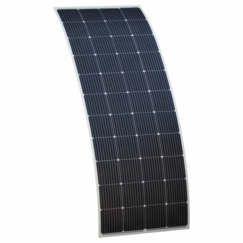 270W Semi-Flexible Fibreglass Solar Panel with Round Rear Junction Box, 3m cable & a Durable ETFE Coating