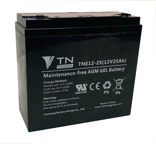 TN Power AGM 12V 25Ah Deep Cycle Battery