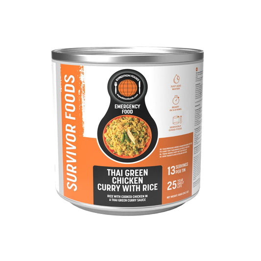 25-Year Survival Tin - Thai Green Chicken Curry with Rice | Expedition Foods