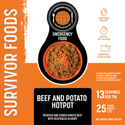 25-Year Survival Tin - Beef and Potato Hotpot | Expedition Foods