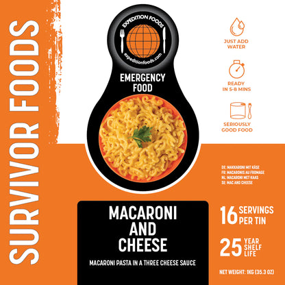 25-Year Survival Tin - Macaroni and Cheese | Expedition Foods