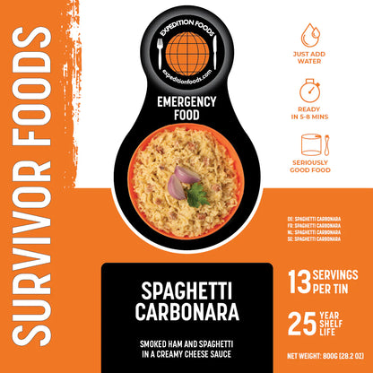 25-Year Survival Tin - Spaghetti Carbonara | Expedition Foods